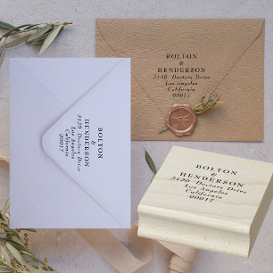 Carimbo De Borracha Casamento Floral Branco e Preto Elegante