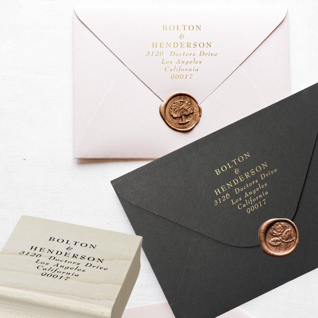 Carimbo De Borracha Casamento Floral de Terra Elegante Dourada Glitz (Criador carregado)