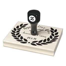 Carimbo De Borracha Casamento grande personalizado de coroa