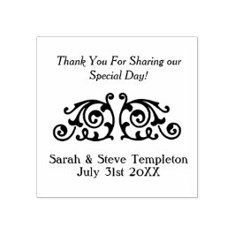 Carimbo De Borracha Casamento Personalizado Obrigado