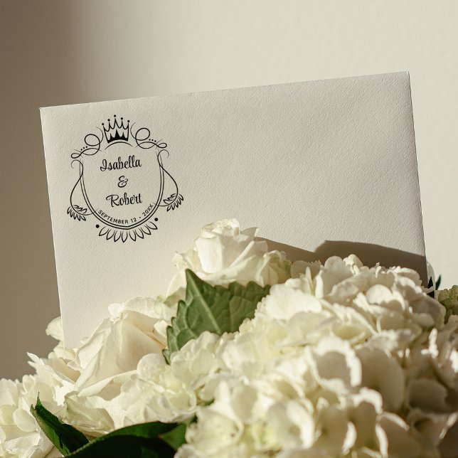 Carimbo De Borracha Casamento Real Personalizado (Criador carregado)