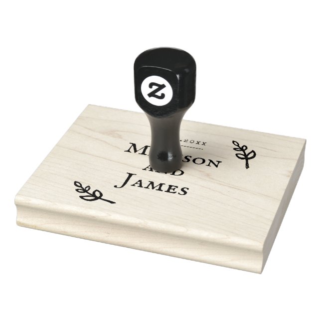 Carimbo De Borracha Casamento Romântico (Carimbo)