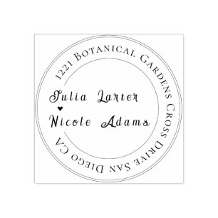 Carimbo De Borracha Casamento Romântico Elegante Floral Wreath Moderno