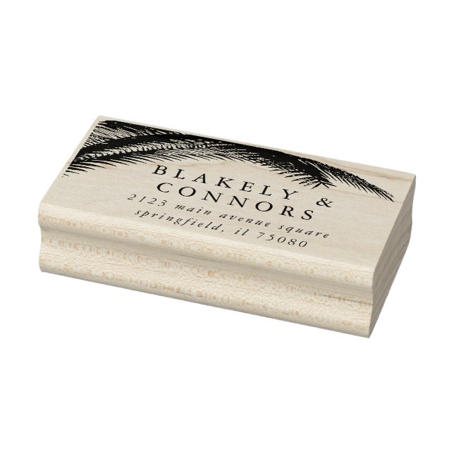 Carimbo De Borracha Casamento Verde Botânico Moderno Elegante (Carimbo)