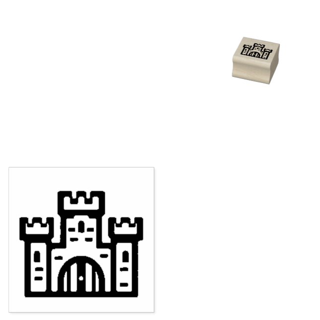 Carimbo De Borracha Castle Rubber Stamp (Carimbado)