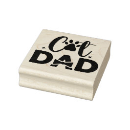Carimbo de Borracha Cat Dad