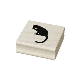 Carimbo De Borracha Cat Limpando seu Artesanato de patas e seu selo de