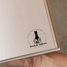 Carimbo De Borracha Cat Lover Da Biblioteca De, Livro