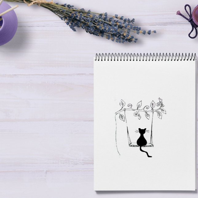 Carimbo De Borracha Cat On Swing Wood Stamp (Criador carregado)