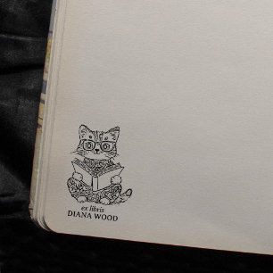 Carimbo De Borracha Cat. Vintage Personalizada Ex Libris