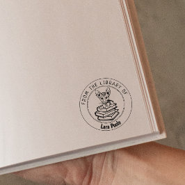 Carimbo De Borracha Catão Petersbald, Livro Da Biblioteca De