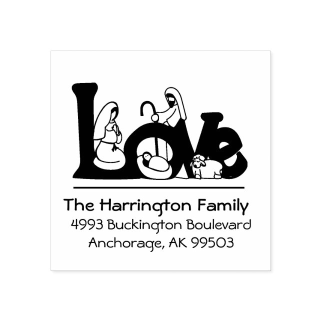 Carimbo De Borracha Cena Natal Jesus Virgem Maria Joseph (Impressão)