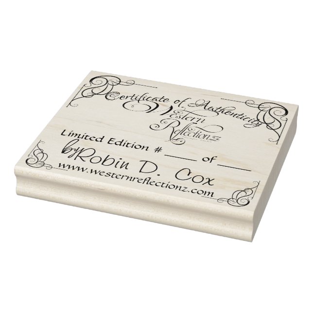Carimbo De Borracha Certificado de autenticidade ~ Edição limitada (Carimbo)