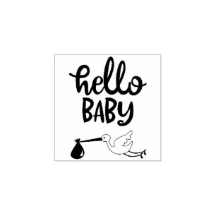 Carimbo De Borracha Chá de Bebê Hello