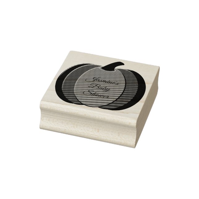 Carimbo De Borracha Chá de fraldas de abóbora neutro de sexo laranja (Carimbo)