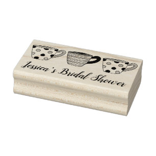 Carimbo De Borracha Chá de panela de Copas do Teacup Tea Party