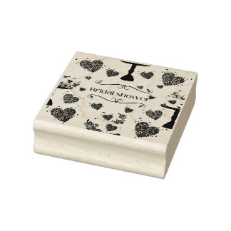 Carimbo De Borracha chá de panela elegante do estilo shabby