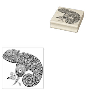 Carimbo De Borracha Chameleon Psychedelic Fantasy