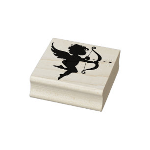 Carimbo De Borracha cherub angel art selo