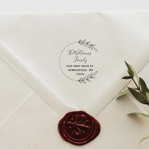 Carimbo De Borracha Chic Elegant Custom Family Name Return Address