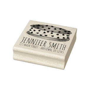 Carimbo De Borracha Chipwich Cookie Sorvete Sandwich Foodie Endereço