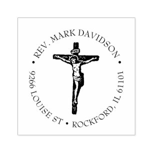 Carimbo De Borracha Christian Cross Jesus Cristo Crucifix