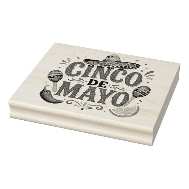 Carimbo De Borracha Cinco de maio (Carimbo)