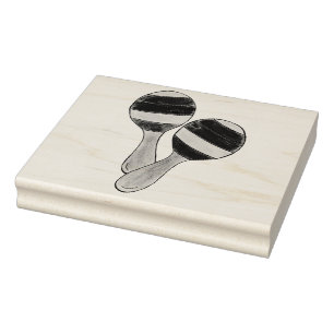 Carimbo De Borracha Cinco de Mayo Instrumento Musical Mexicano Maracas