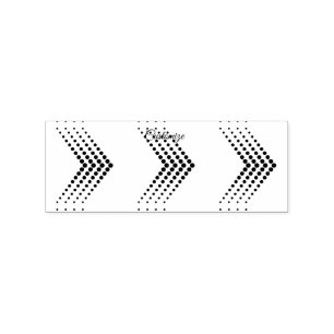 Carimbo De Borracha Círculo Zigzag Chevron de meia-tona abstrato