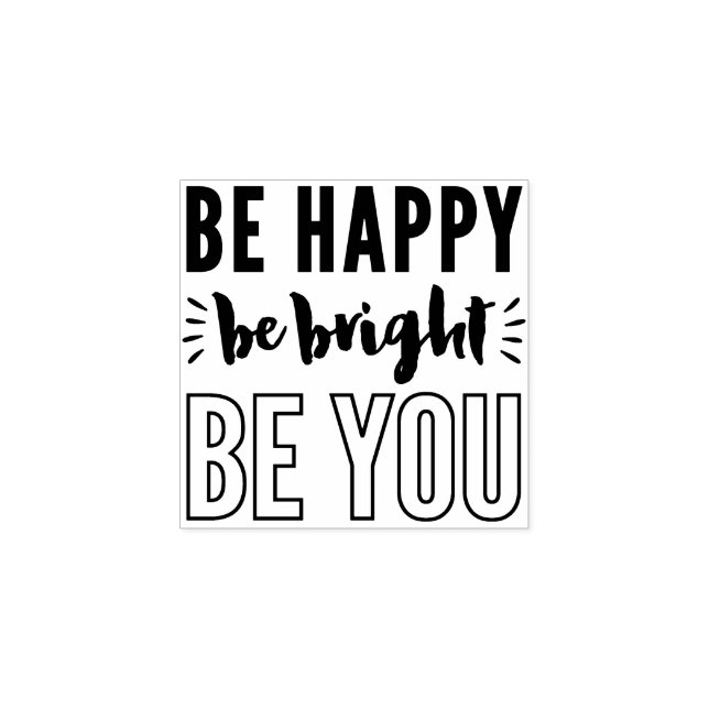 Carimbo De Borracha Citação em letra manuscrita POSITIVA MOTIVACIONAL (Impressão)