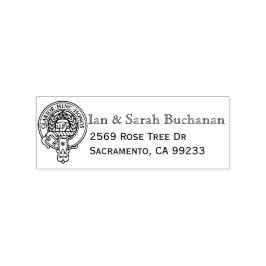 Carimbo De Borracha Clan Buchanan Crest Wood Endereço