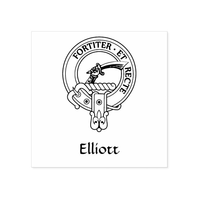 Carimbo De Borracha Clan Elliott Crest (Impressão)