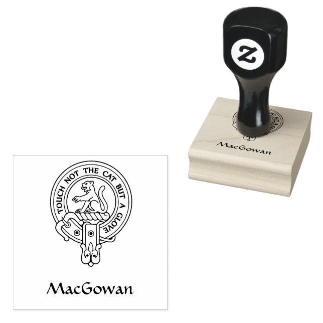 Carimbo de borracha Clan MacGowan Crest (Carimbado)