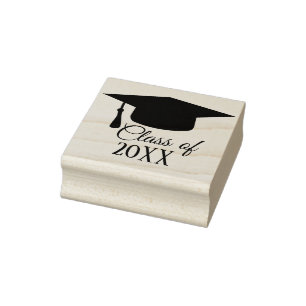 Carimbo De Borracha Classe de 20XX - Boné de formatura