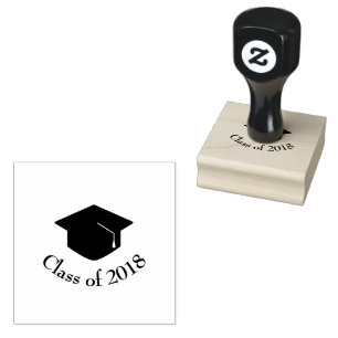 Carimbo De Borracha Classe de Boné de formatura Preto de 20xx
