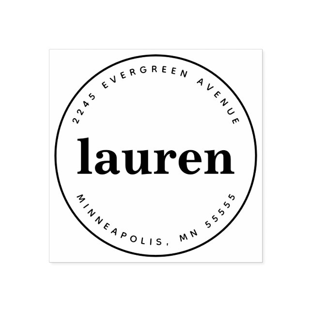 Carimbo De Borracha Clássico de Nome Personalizado Negrito (Impressão)