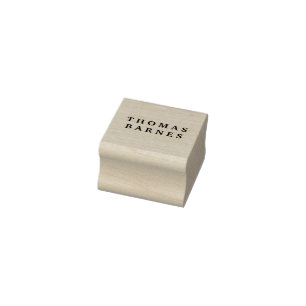 Carimbo De Borracha Clássico Minimalista Simples Elegante Adicionar No