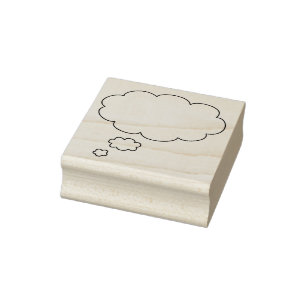 Carimbo De Borracha Cloud Talk Bubble Wood Art Stamp