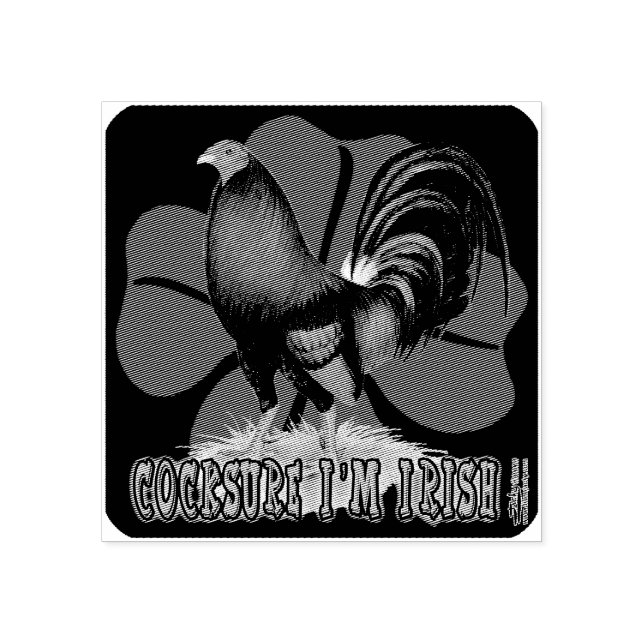 Carimbo De Borracha Cocksure, eu também sou irlandês! (Impressão)