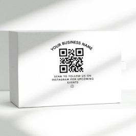 Carimbo De Borracha Código QR de empresa e texto personalizado
