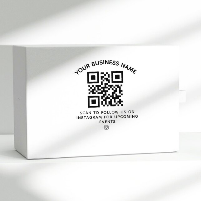 Carimbo De Borracha Código QR de empresa e texto personalizado (Criador carregado)