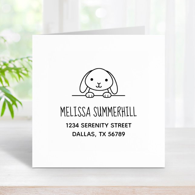 Carimbo De Borracha Coelho Coelho Bonito Pequim acima do Endereço (Criador carregado)