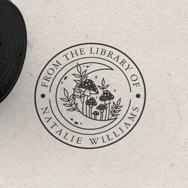 Carimbo De Borracha Cogumelo Floral Lua da Biblioteca de  (Criador carregado)