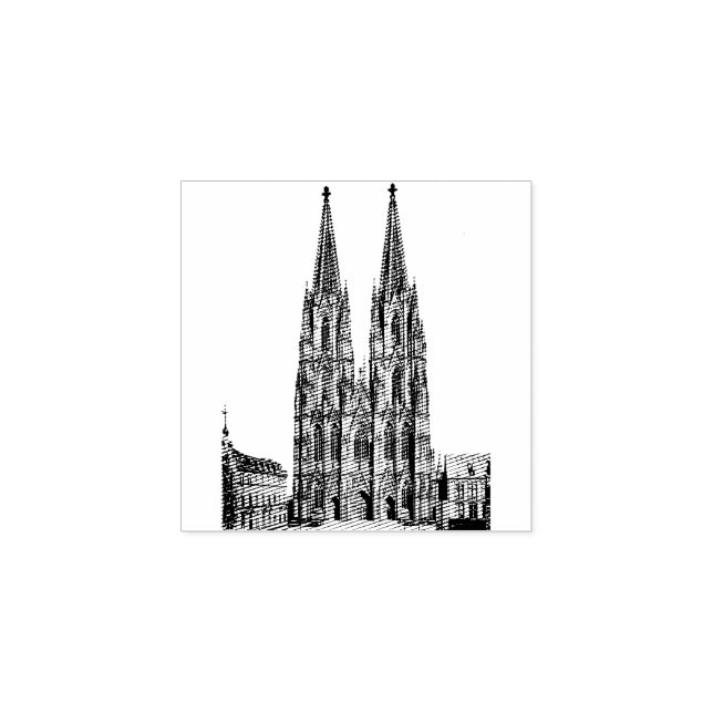 Carimbo De Borracha Cologne cathedral 1911 - catedral Kölner (Impressão)