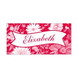 Carimbo de Borracha com Autotoque de Nome Floral L