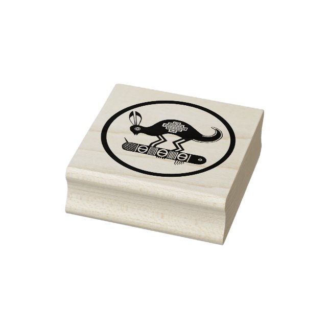 Carimbo de borracha com desenho de coelho Mimbres (Carimbo)