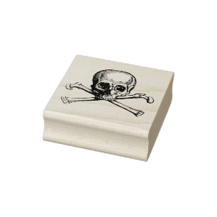 Carimbo de borracha com vintage jolly Roger