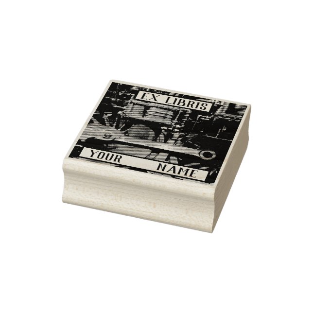 Carimbo De Borracha Comboio A Vapor Ex Libris (Carimbo)