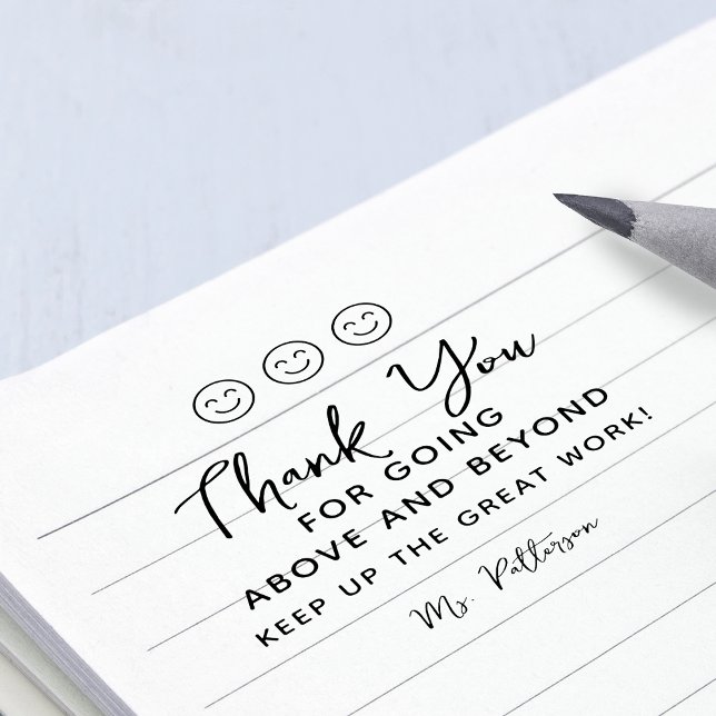 Carimbo De Borracha Comentários Positivos Obrigado Professor (Positive Feedback Thank You Teacher Rubber Stamp)