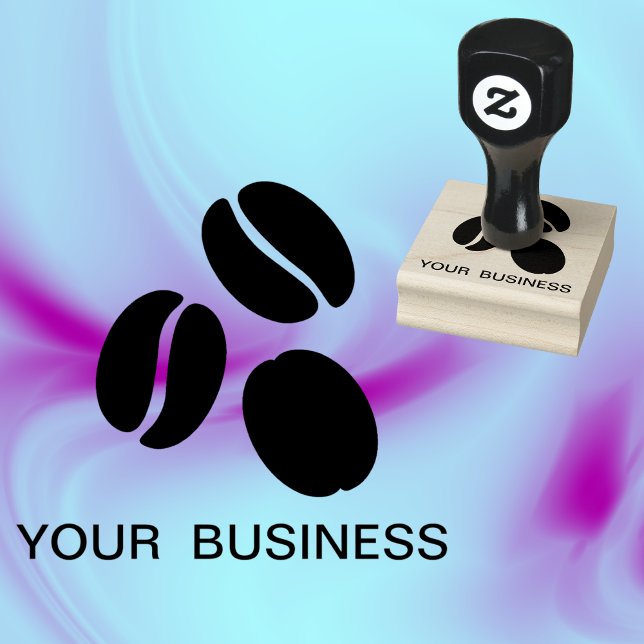 Carimbo De Borracha comida de café com texto (clear and clean, easily recognised industry/personal image)